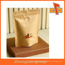 customized food grade brown paper bag with your logo,kraft paper bag for coffee